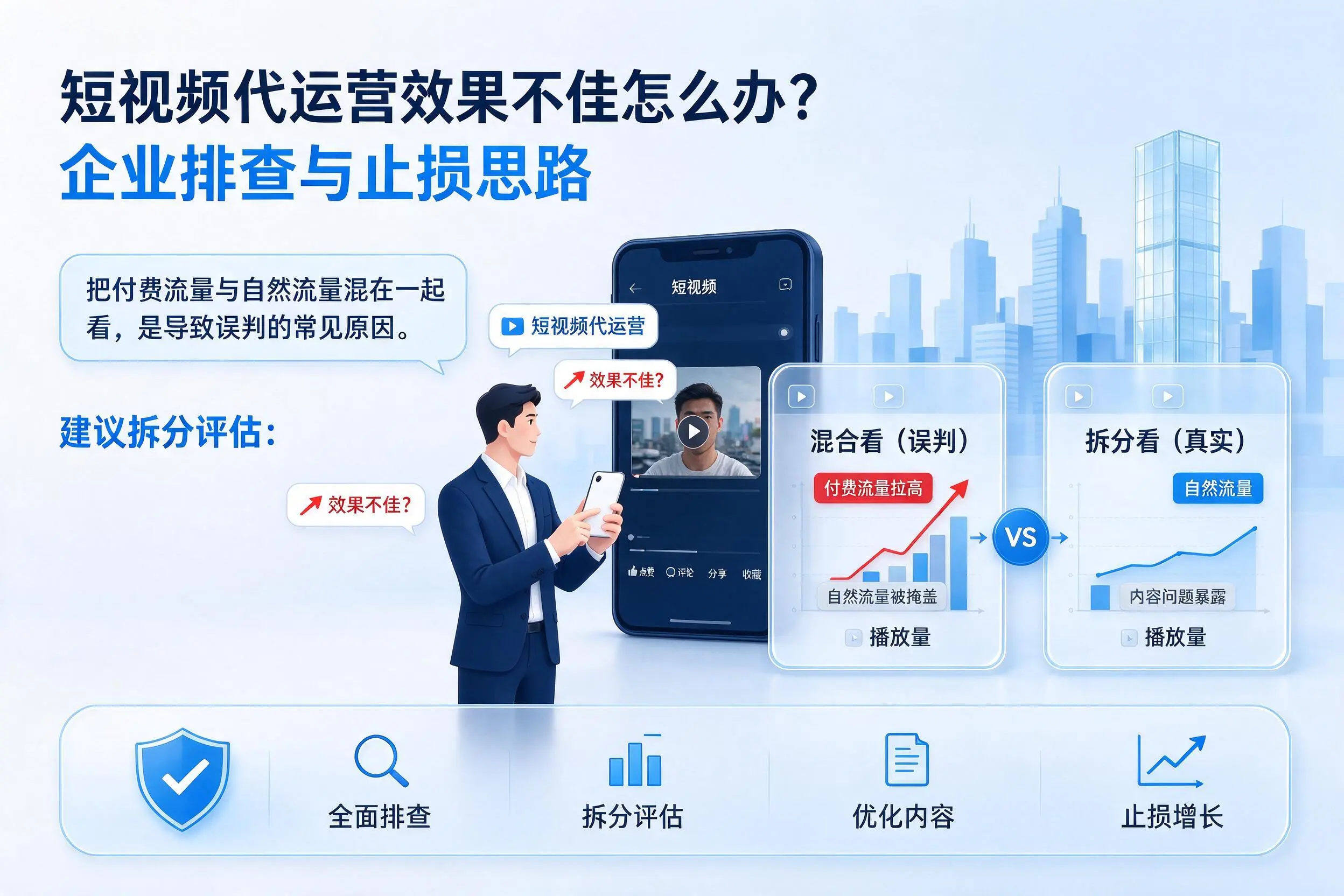 短视频代运营效果不佳怎么办？鄂尔多斯企业排查与止损思路