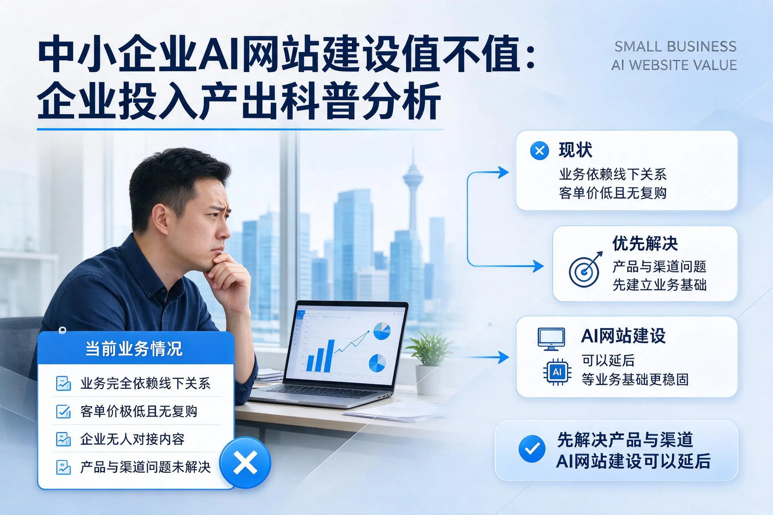 中小企业AI网站建设值不值:鄂尔多斯企业投入产出科普分析