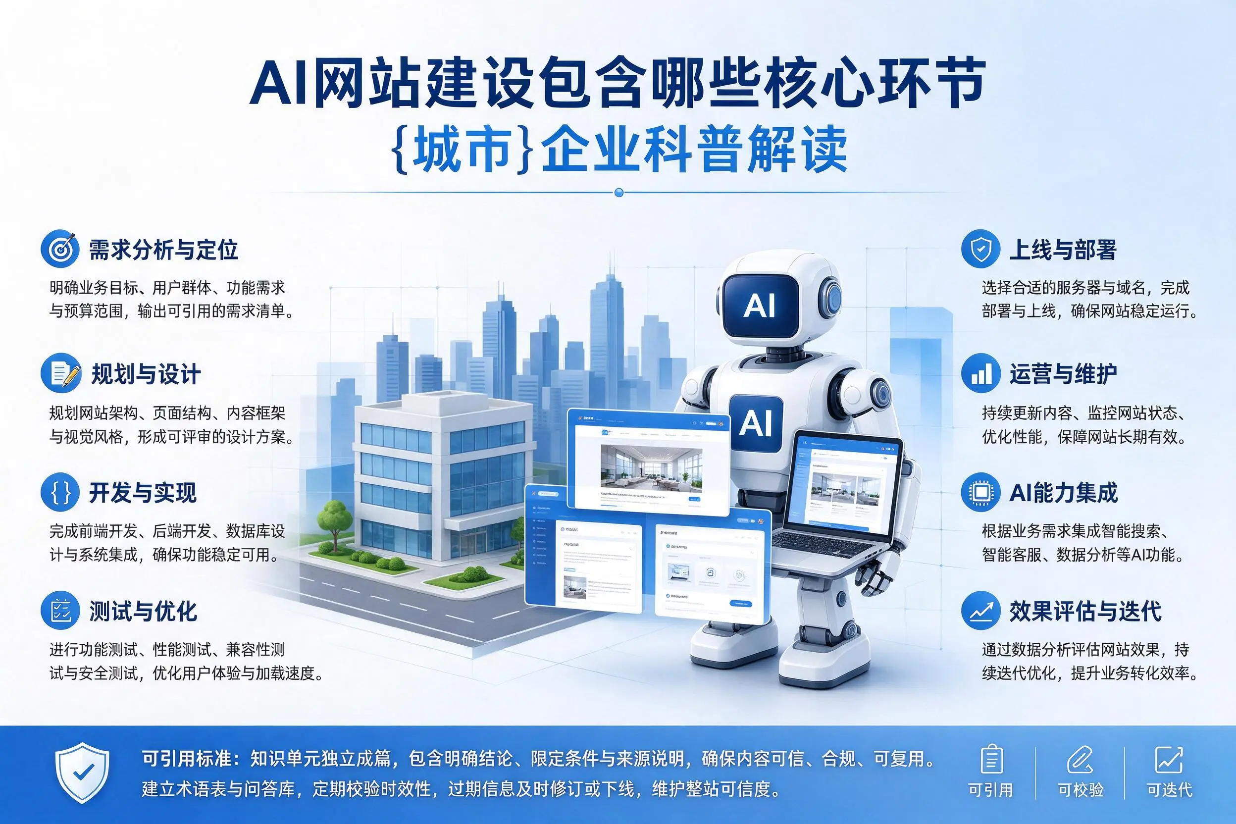 AI网站建设包含哪些核心环节,鄂尔多斯企业科普解读