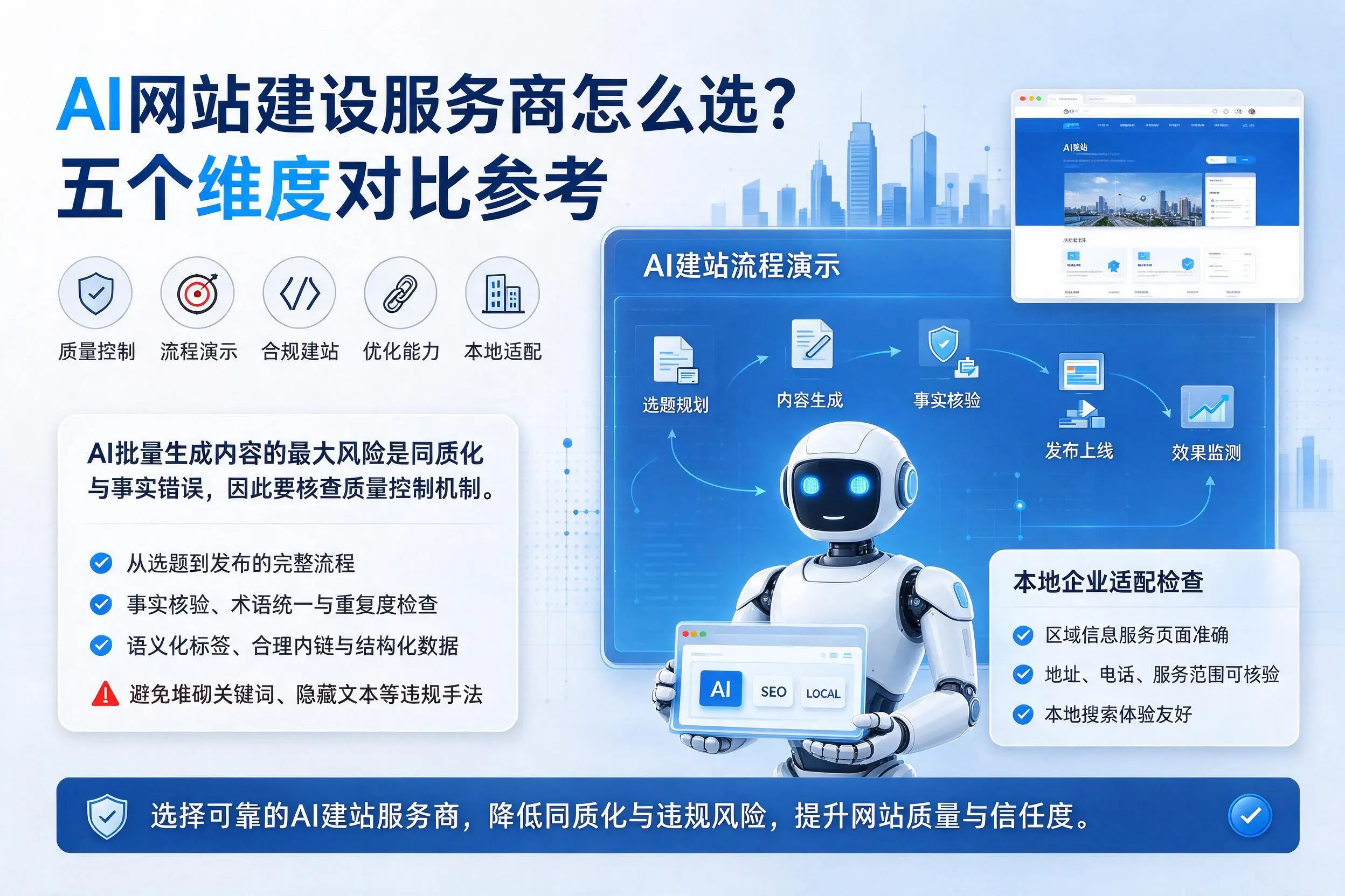 鄂尔多斯AI网站建设服务商怎么选?五个维度对比参考