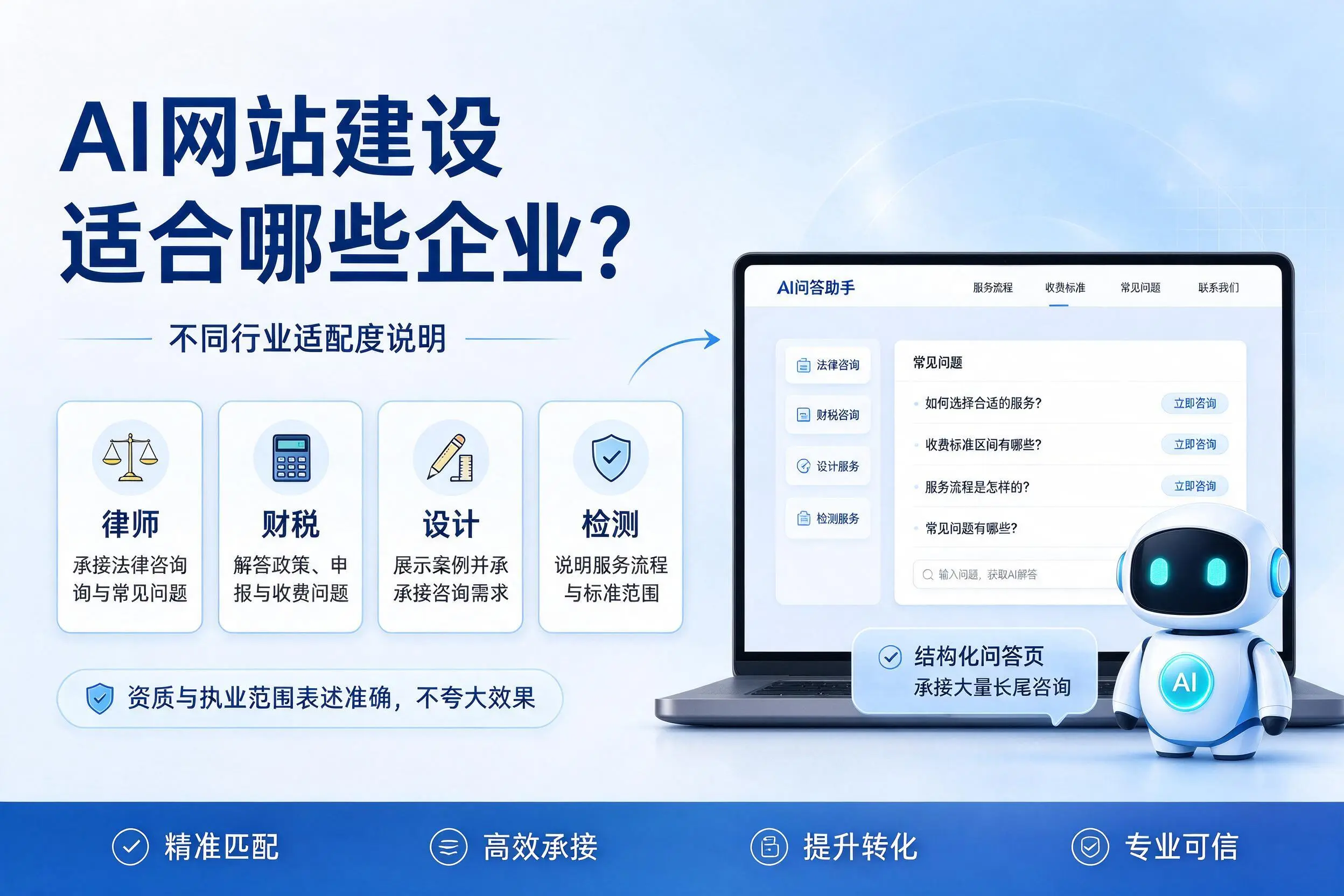 AI网站建设适合哪些企业?鄂尔多斯不同行业适配度说明